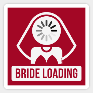 Bride Loading (Hen Night / Bachelorette Party / White) Magnet